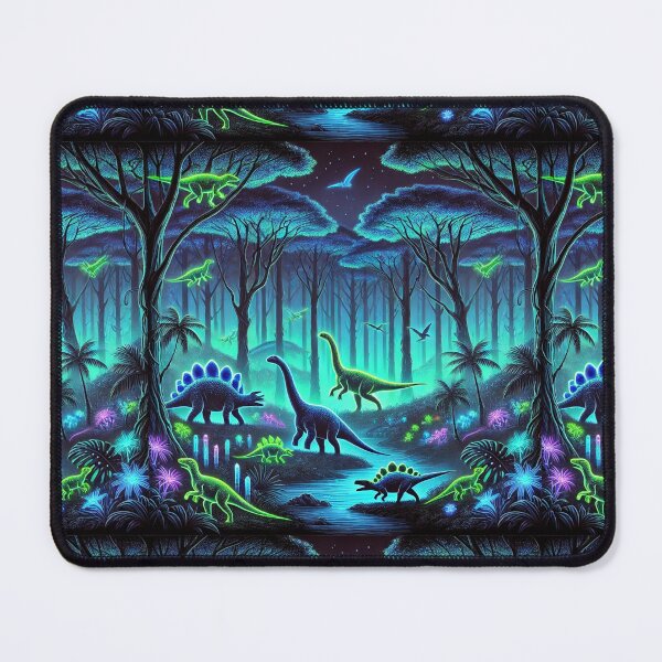 Item preview, The Glowing Dinosaur Forest: A Bioluminescent Prehistoric Wonderland designed and sold by Meta2Physical.