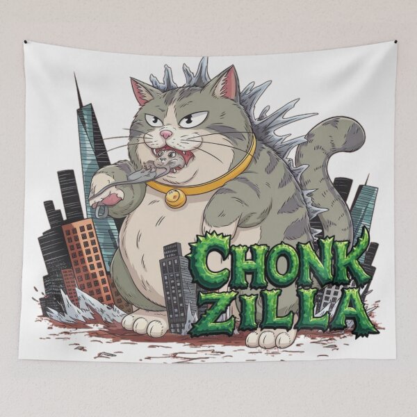 Item preview, CHONKZILLA, Giant Monster Cat designed and sold by ChonkingHazard.