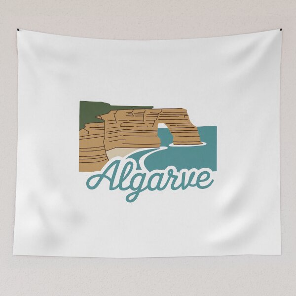 Item preview, Algarve Coastal Cliffs Scenic Portugal Illustration designed and sold by VisualArtsOasis.