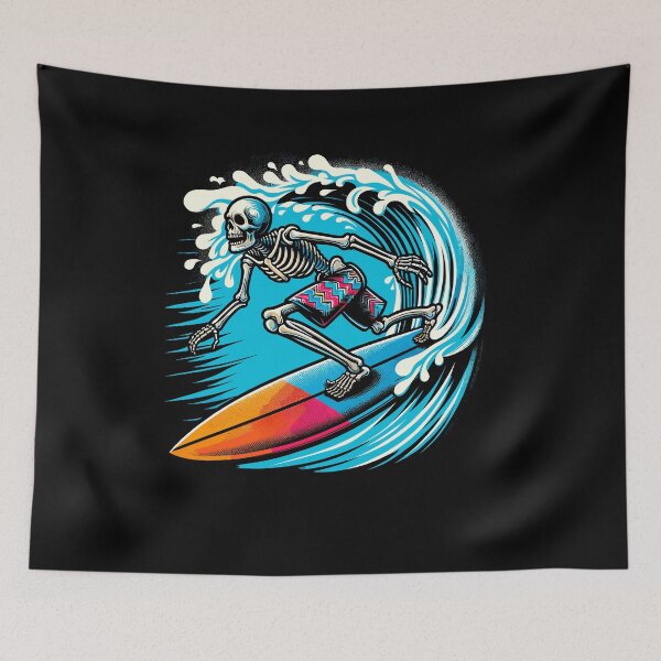 Item preview, Cool Surfing Skeleton Surfer Surfboard Lover Surfboarder Fans designed and sold by Dressed For  Duty.