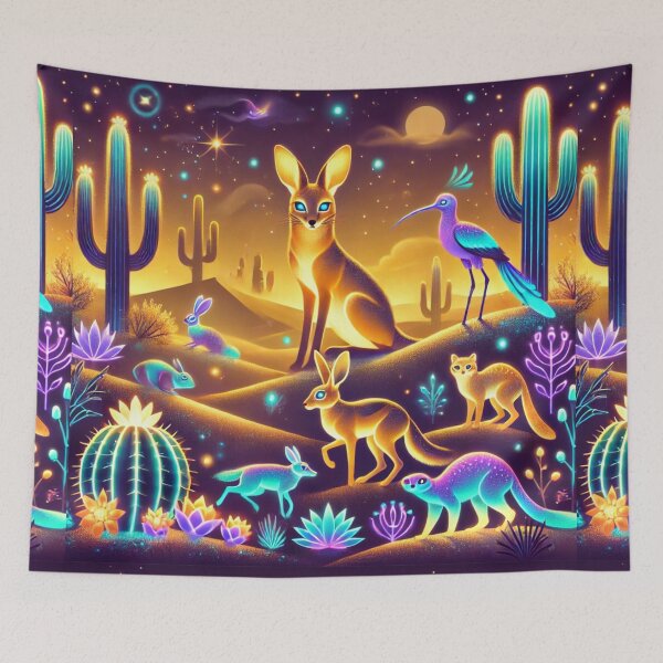 Item preview, The Bioluminescent Desert: A Glowing Oasis of Desert Wildlife designed and sold by Meta2Physical.