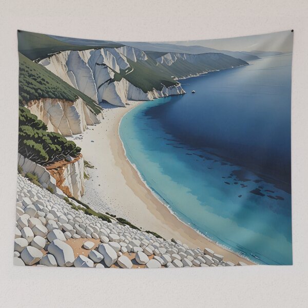 Item preview, Myrtos Beach, Kefalonia: White Cliffs and Turquoise Waters designed and sold by LSVart.