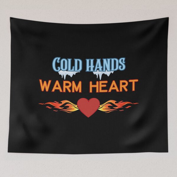 Item preview, Cold hands, warm heart - flaming heart designed and sold by PHRASEandSTYLE.