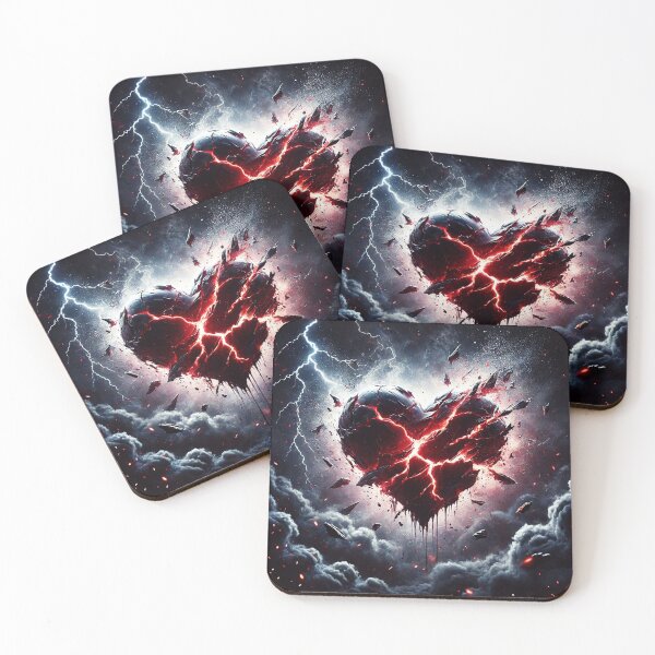 Item preview, Shattered Heart of Lightning - Epic Dark Fantasy Artwork designed and sold by DriftLens.