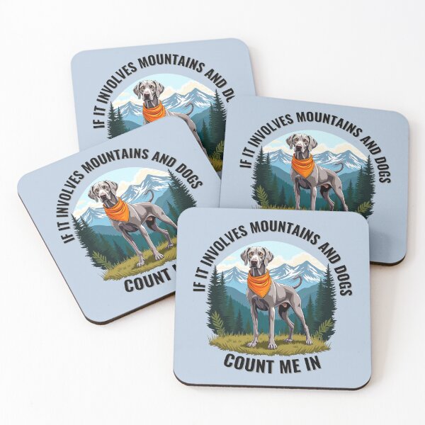 Item preview, Weimaraner Adventure Design - If it involves mountains and dogs, count me in designed and sold by Fikuall.