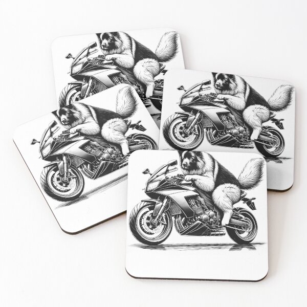 Item preview, Cool Caucasian Shepherd Dog Riding a Motorcycle Biker Dog Lover designed and sold by Kimberley King Art  King Art.