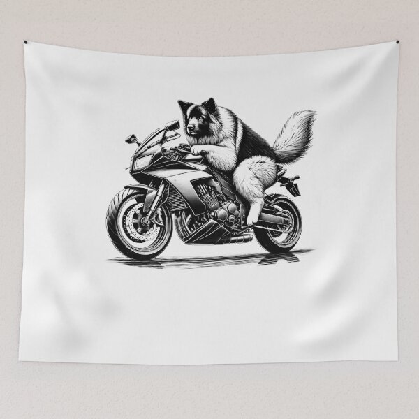 Item preview, Cool Caucasian Shepherd Dog Riding a Motorcycle Biker Dog Lover designed and sold by Kimberley King Art  King Art.