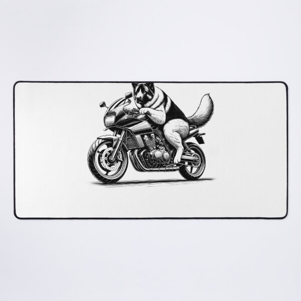 Item preview, Cool Central Asian Shepherd Dog Riding a Motorcycle Biker Dog Lover designed and sold by Kimberley King Art King Art.