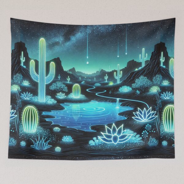 Item preview, The Neon Desert: A Cosmic Oasis Under the Stars designed and sold by Meta2Physical.