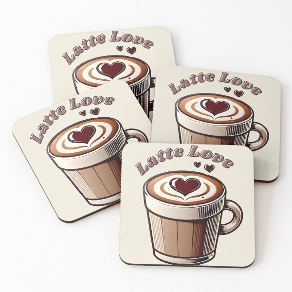 Item preview, Latte Love - Coffee Art Inspired Design designed and sold by Dantin.
