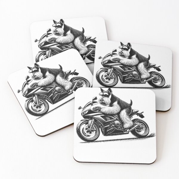 Item preview, Cool Cesky Terrier Riding a Motorcycle Biker Dog Lover designed and sold by Kimberley King Art  King Art.