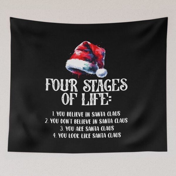 Item preview, Four Stages of Life Santa Christmas Funny Meme Xmas Humor designed and sold by Dressed For  Duty.