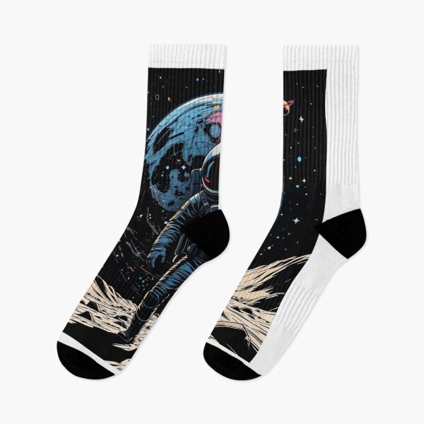 Artikelvorschau, „Minimalistisches Astronauten-Design für T-Shirts und Aufkleber – Retro-futuristische Weltraumillustration“ entworfen und verkauft von PrintFusion57.