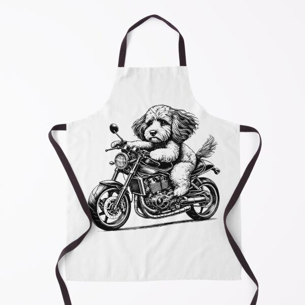 Item preview, Cool Cockapoo Riding a Motorcycle Biker Dog Lover designed and sold by Kimberley King Art  King Art.