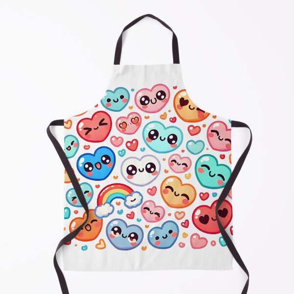 Item preview, Cute multi-colored smiling heart shape designed and sold by KwangCB.