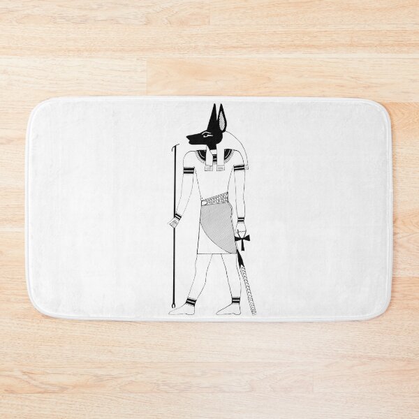 Item preview, Anubis Ancient Egyptian God Black and White designed and sold by Katherine Edwards Art.