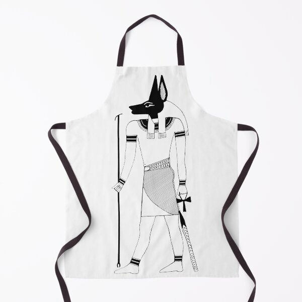 Item preview, Anubis Ancient Egyptian God Black and White designed and sold by Katherine Edwards Art.