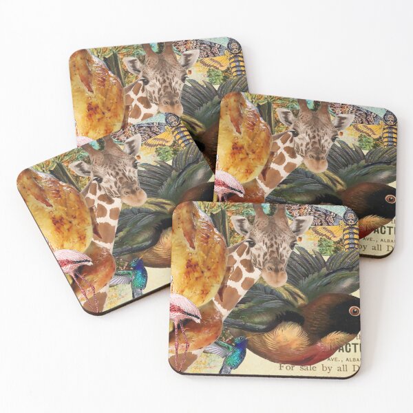 Item preview, Animal Collage over vintage medicine advert designed and sold by AnOddAngle.
