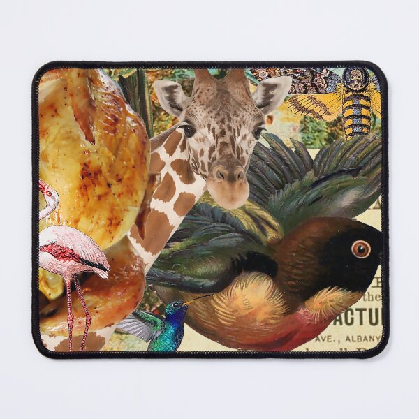 Item preview, Animal Collage over vintage medicine advert designed and sold by AnOddAngle.