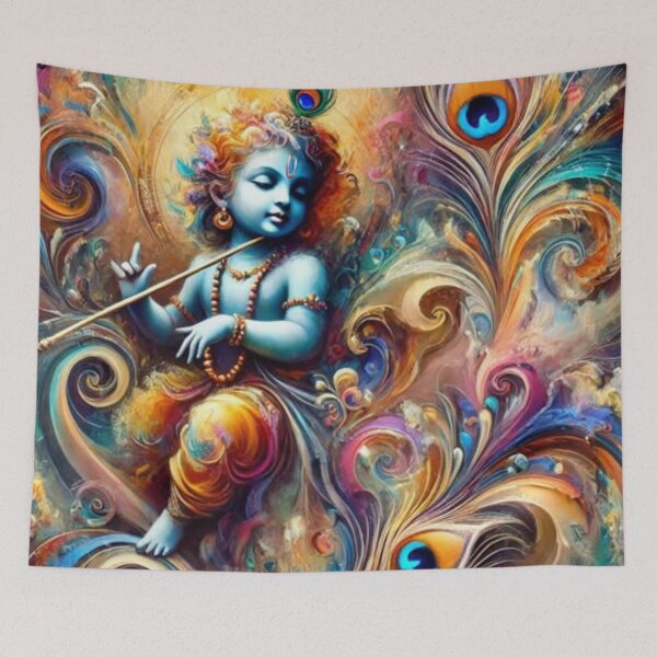 Aperçu de l'œuvre L'adorable petit Seigneur Krishna créée et vendue par DigiPKSahaMax.