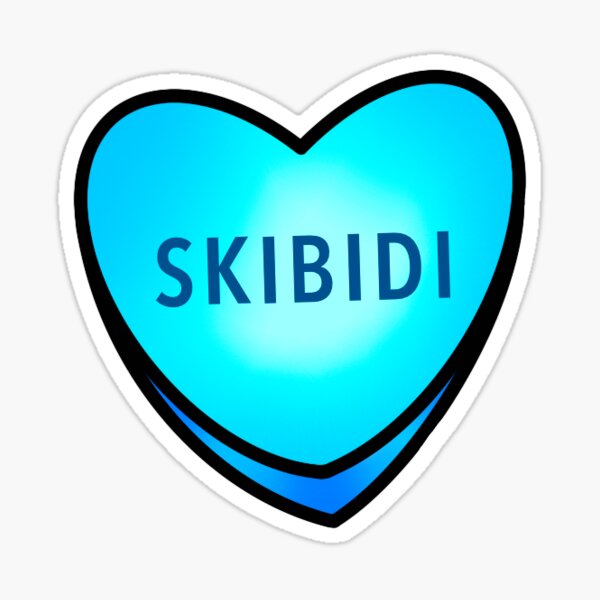 Skibidi Candy Heart Sticker