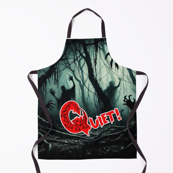 Item preview, Creepy Quiet Forest Design with Shadowy Figures and Red Alert Lettering designed and sold by DriftLens.