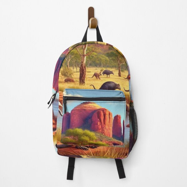 Item preview, Outback Scenery with Emus and Dingoes Reloaded Premium Trendy Best Gift designed and sold by Imaginarium of Chaos falcon88 .