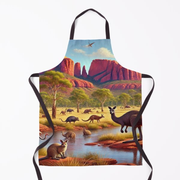 Item preview, Outback Scenery with Emus and Dingoes Reloaded Premium Trendy Best Gift designed and sold by Imaginarium of Chaos falcon88 .