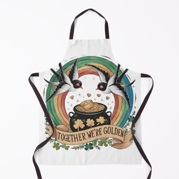 Item preview, "Together We're Golden – Vintage St. Patrick's Day Rainbow & Swallows T-Shirt ?☘️✨" designed and sold by Brian Hibbs.