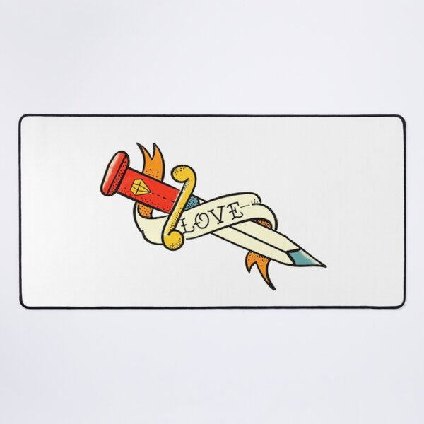 Item preview, Old school dagger tattoo designed and sold by emanscorfna.