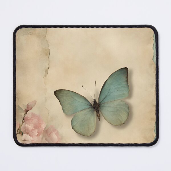 Item preview, Turquoise Butterflly - Grunge Soft Floral, Watercolor, Aged Background designed and sold by Our Bible Journey.
