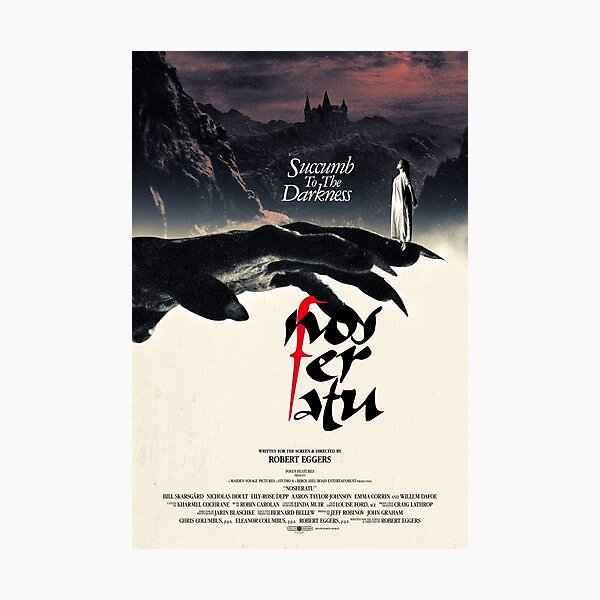 Aperçu de l'œuvre Affiche du film NOSFERATU (2024) créée et vendue par Silver Ferox Design Store.