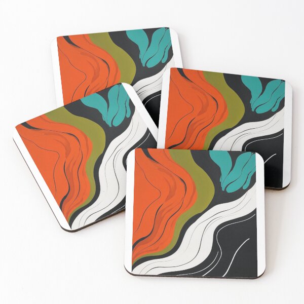 Item preview, Abstract Painting with Organic Shapes and Bold Colors - Modern Artistic Design designed and sold by IINSPIRA.