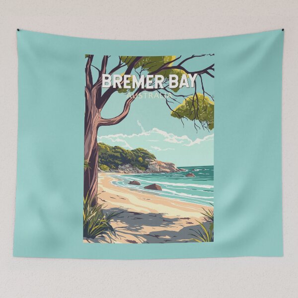 Item preview, Bremer Bay Australia Travel Art Vintage designed and sold by KrisSidDesigns.