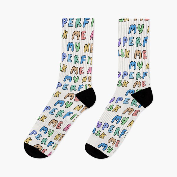 Item preview, Ask me about my new hyperfixation | ADHD colourful text design designed and sold by NeurodiverseTea.