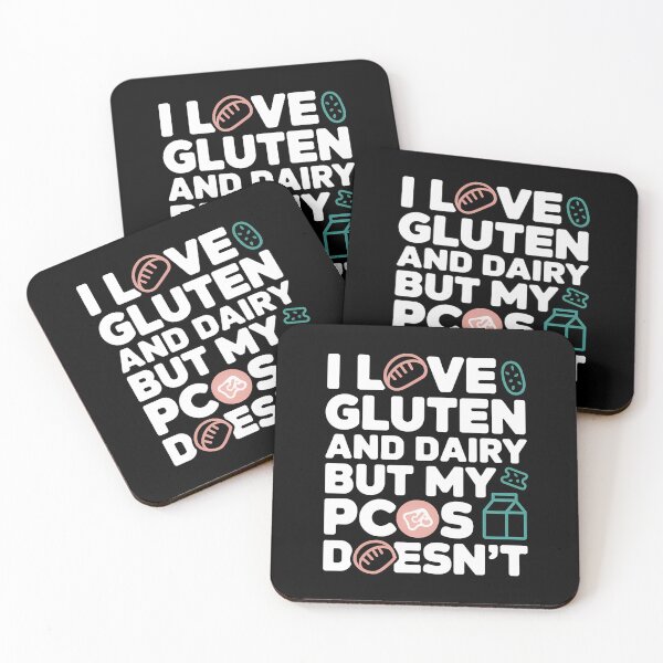 Item preview, I Love Gluten and Dairy But My PCOS Doesn't - This funny gift is perfect for women with PCOS who love gluten and dairy but can't consume them. designed and sold by ZyziowskyArt.