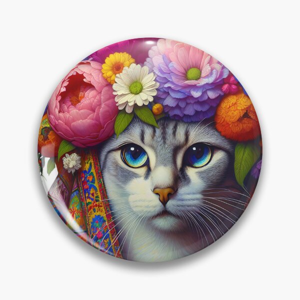 Item preview, Cat-Kahlo Portrait designed and sold by PeggyMacStudio.