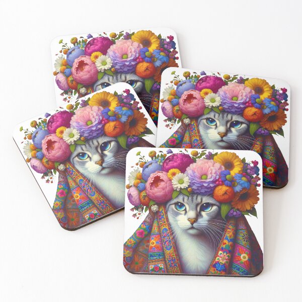 Item preview, Cat-Kahlo Portrait designed and sold by PeggyMacStudio.