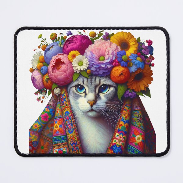 Item preview, Cat-Kahlo Portrait designed and sold by PeggyMacStudio.