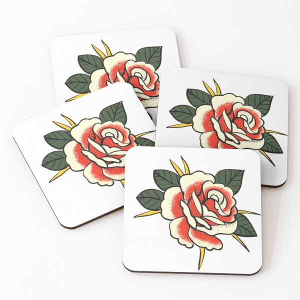 Item preview, old-school rose tattoo design designed and sold by emanscorfna.