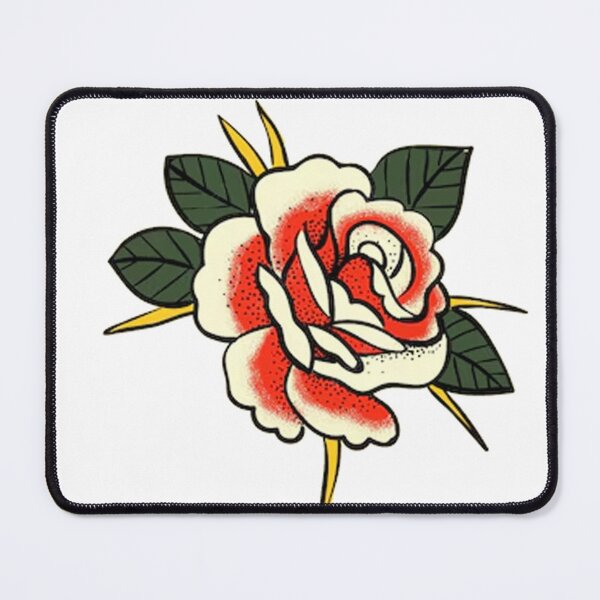 Item preview, old-school rose tattoo design designed and sold by emanscorfna.
