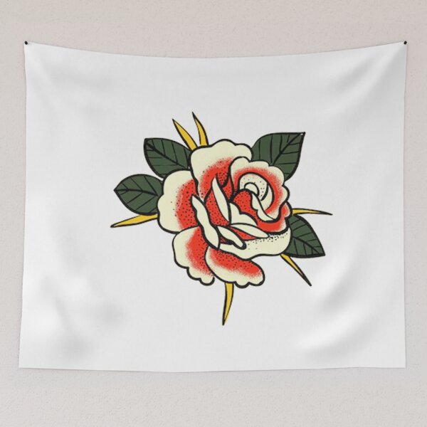 Item preview, old-school rose tattoo design designed and sold by emanscorfna.