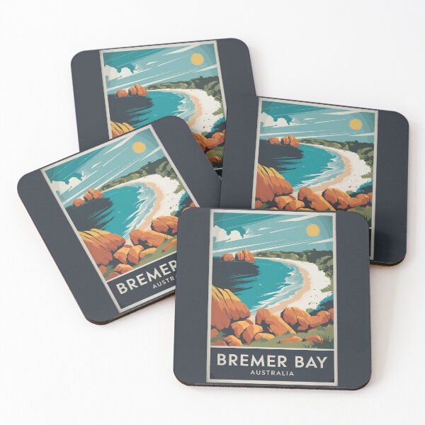 Item preview, Bremer Bay Australia Illustration Travel Art Vintage designed and sold by KrisSidDesigns.