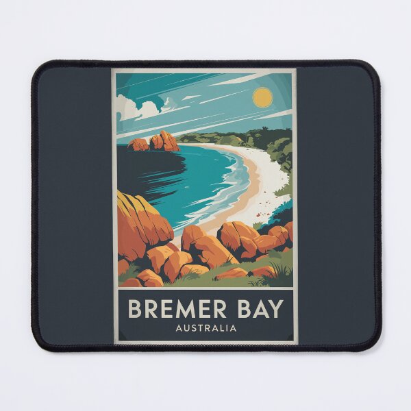 Item preview, Bremer Bay Australia Illustration Travel Art Vintage designed and sold by KrisSidDesigns.