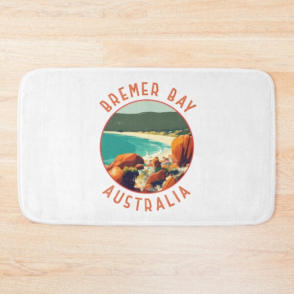 Item preview, Bremer Bay Australia Retro Distressed Circle designed and sold by KrisSidDesigns.