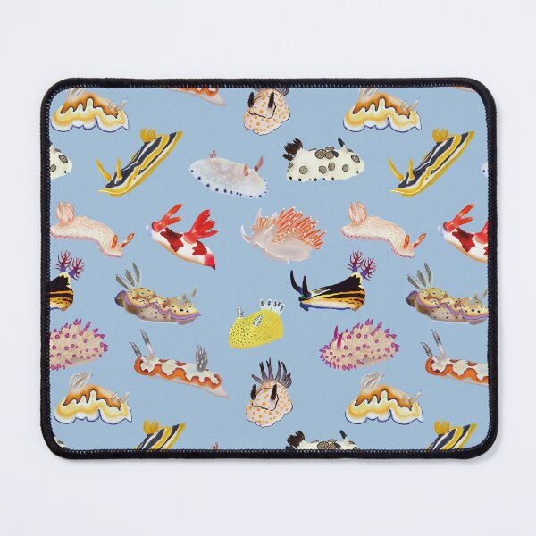 Item preview, Nudibranch pattern - sea slug - blue designed and sold by Poulpimousse.
