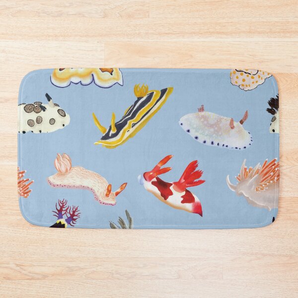 Item preview, Nudibranch pattern - sea slug - blue designed and sold by Poulpimousse.