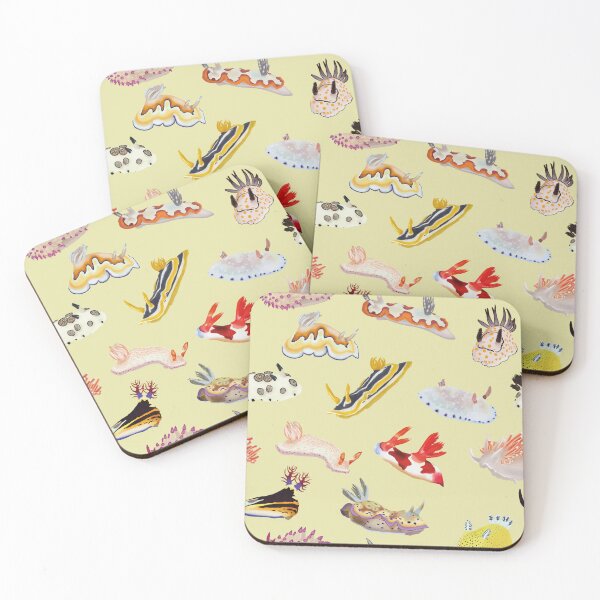 Item preview, Nudibranch Pattern - Sea Slug - Yellow designed and sold by Poulpimousse.