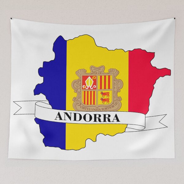 Item preview, Andorra flag map designed and sold by visual adventures.