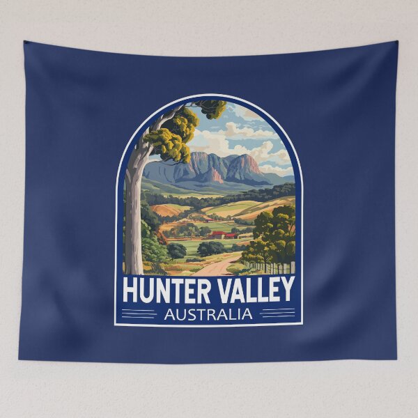 Item preview, Hunter Valley Australia Travel Art Emblem designed and sold by KrisSidDesigns.